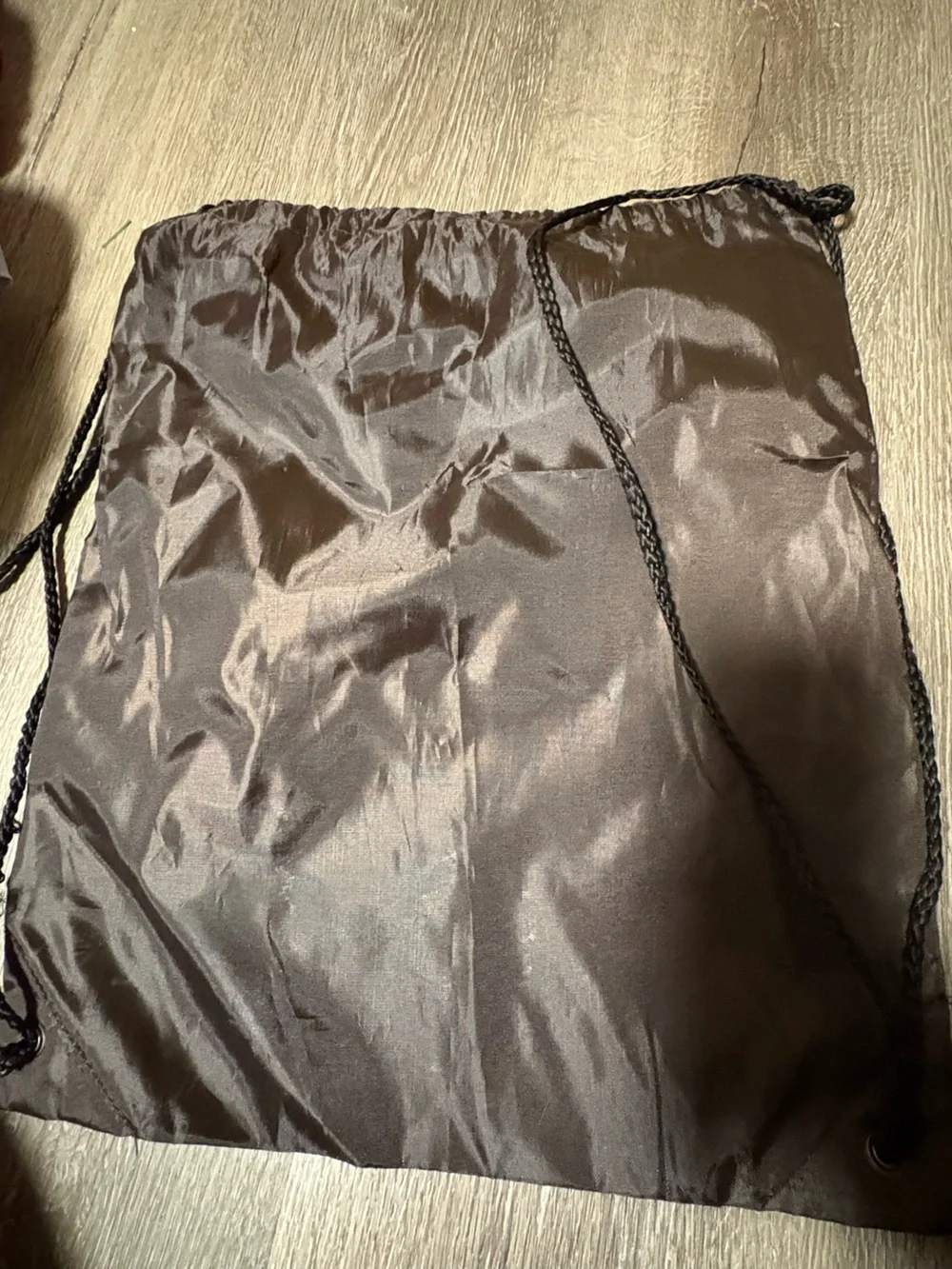 UPS Brown Drawstring Bag with Yellow UPS Logo